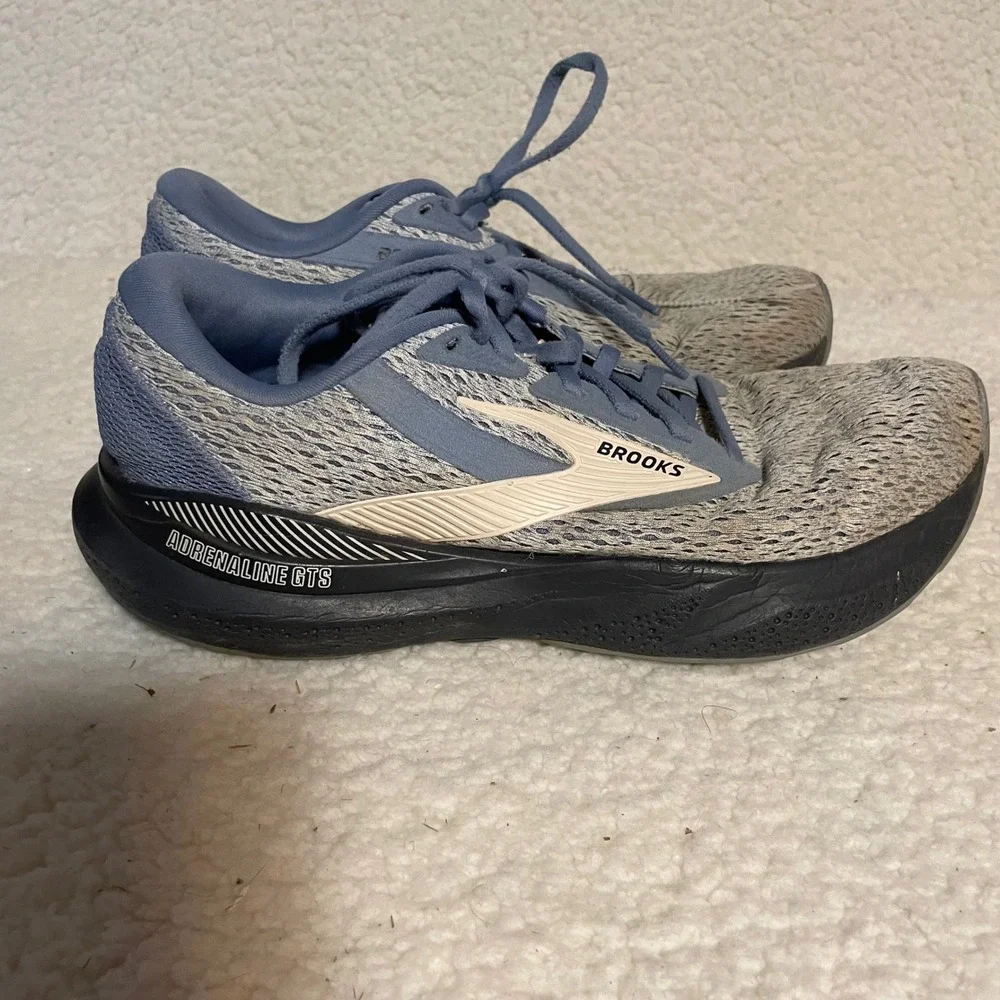 Brooks Adrenaline GTS 24 Womens Running Shoes Blue Grey 1204261B462 Size 8 paint - Picture 4 of 10